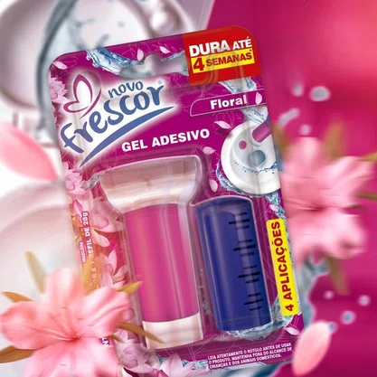 Gel Adesivo Sanitário Floral | 4 Aplicações | Com Aplicador | 28g