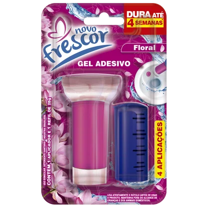 Gel Adesivo Sanitário Floral | 4 Aplicações | com Aplicador | 28g | Caixa com 12unidades