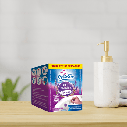 Gel Adesivo Sanitário Lavanda -1 aplicação - 7g - cx com 72un