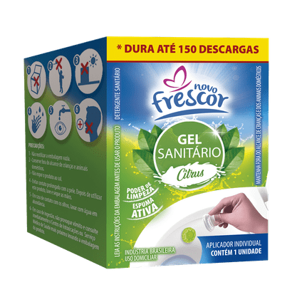 Gel Adesivo Sanitário Citrus - 1 aplicação - 7g - cx com 72 un