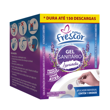 Gel Adesivo Sanitário Lavanda -1 aplicação - 7g - cx com 72un