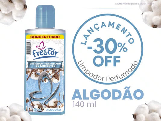 Limpador Perfumado Concentrado Algodão | Novo Frescor | 140 ml