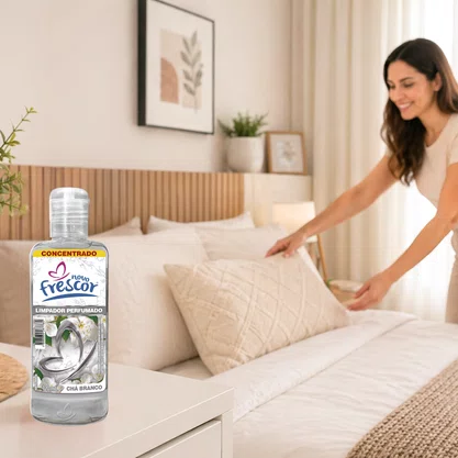 Limpador Perfumado Concentrado Chá Branco | Novo Frescor | 120 ml