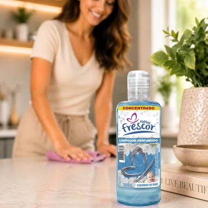 Limpador Perfumado Concentrado Cheirinho de Bebê | Novo Frescor | 120 ml