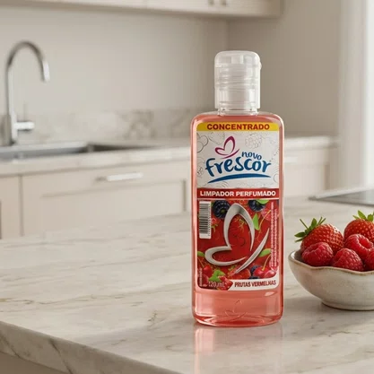 Limpador Perfumado Concentrado Frutas Vermelhas 120ml | Caixa com 12 UN