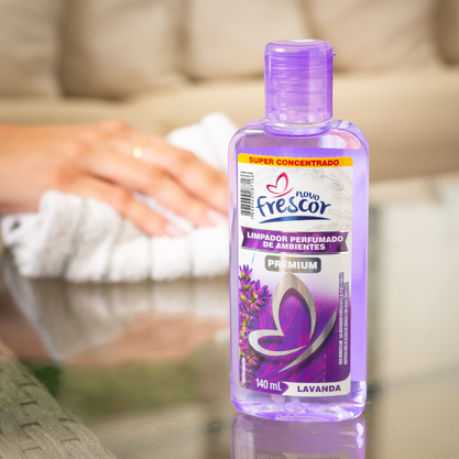 Limpador Perfumado Premium de Lavanda Novo Frescor 140ml cx c/12