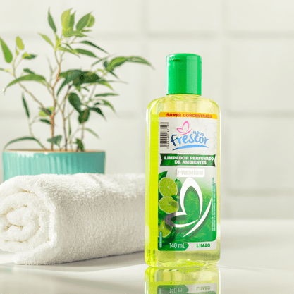 Limpador Perfumado Premium de Limão Novo Frescor 140ml cx c/12