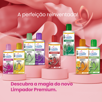 Limpador Perfumado Premium de Limão Novo Frescor 140ml cx c/12