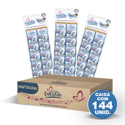 Naftalina em Bolas Novo Frescor - Inibidor de Odores - 21g