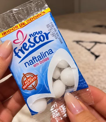 Naftalina em Bolas Novo Frescor - Inibidor de Odores - 21g