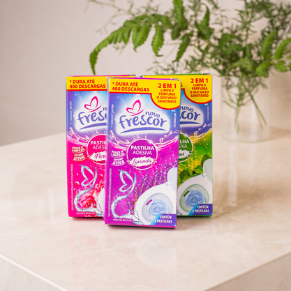Pastilha Adesiva Sanitária Citrus Novo Frescor - Contém 3un