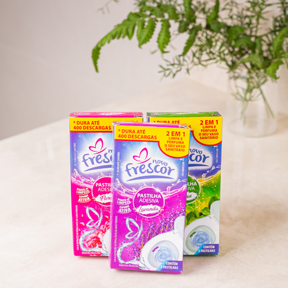 Pastilha Adesiva Sanitária Citrus Novo Frescor - Contém 3un