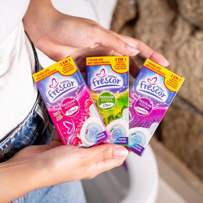 Pastilha Adesiva Sanitária Citrus Novo Frescor - Contém 3un