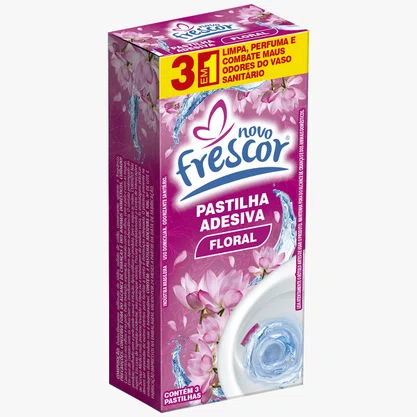 PASTILHA ADESIVA SANITÁRIA FLORAL NOVO FRESCOR 10G