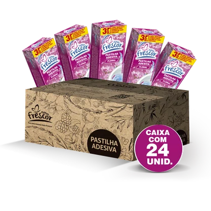 PASTILHA ADESIVA SANITÁRIA FLORAL NOVO FRESCOR 10G