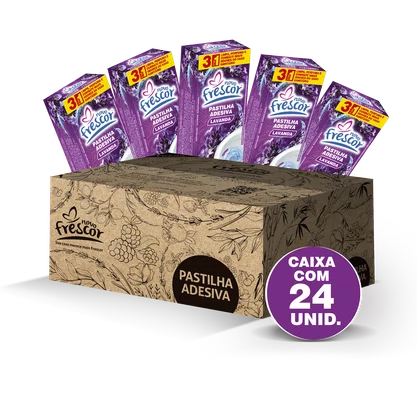 PASTILHA ADESIVA SANITÁRIA LAVANDA NOVO FRESCOR 10G