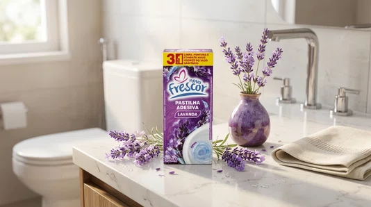 PASTILHA ADESIVA SANITÁRIA LAVANDA NOVO FRESCOR 10G