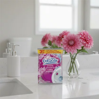Pedra Sanitária Floral | Novo Frescor | 22gramas | Unidade