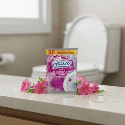 Pedra Sanitária Floral | Novo Frescor | 22gramas | Unidade