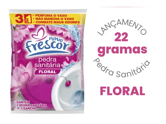 Pedra Sanitária Floral | Novo Frescor | 22gramas | Unidade