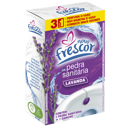 Pedra Sanitária Lavanda - Caixinha 22g - Caixa com 72 unidades