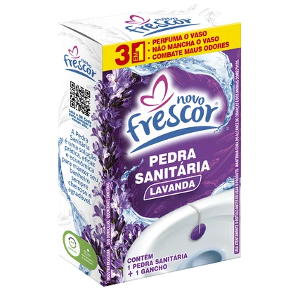 Pedra Sanitária Lavanda Caixinha | 22gramas | Unidade | Novo Frescor