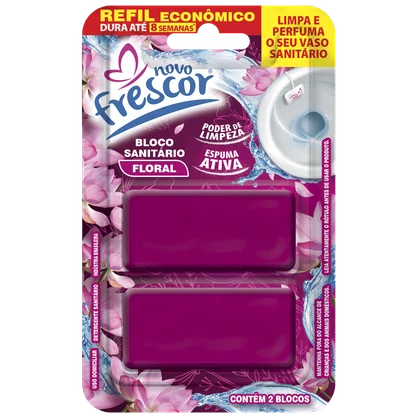 Refil Bloco Sanitário Floral Novo Frescor | 2 Blocos | Unidade