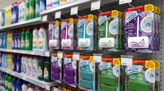 Refil Bloco Sanitário Lavanda Novo Frescor | 2 Blocos | Caixa com 12 Unidades