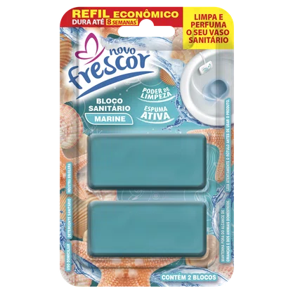 Refil Bloco Sanitário Marine Novo Frescor | 2 Blocos | Unidade