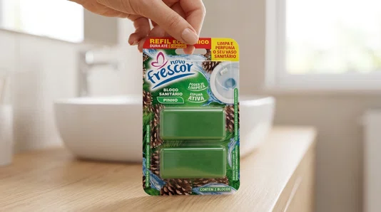 Refil Bloco Sanitário Pinho Novo Frescor | 2 Blocos | Unidade