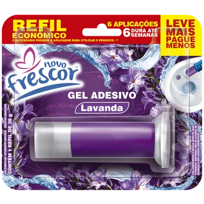 Refil Gel Adesivo Lavanda Novo Frescor - 6 aplicações 38g