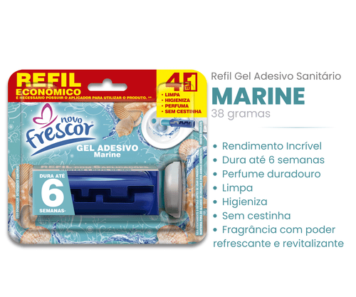 Refil Gel Adesivo Marine Novo Frescor - 6 aplicações 38g