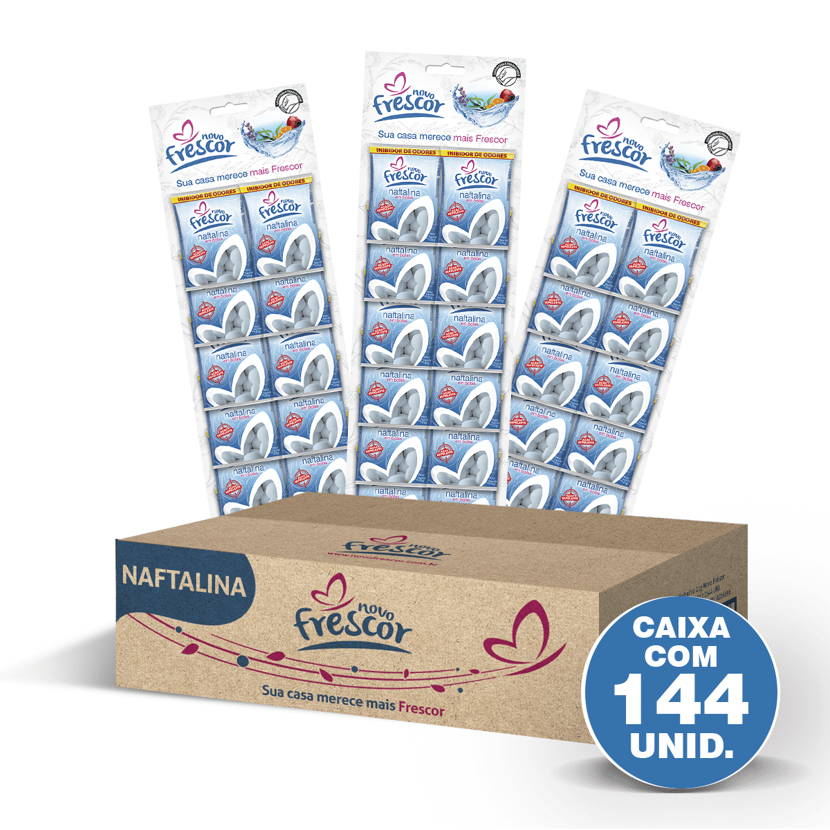 Naftalina em Bolas Novo Frescor - Inibidor de Odores - 21g