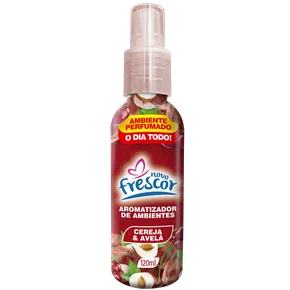 Aromatizador de Ambientes Spray Cereja & Avelã | Novo Frescor 120ml
