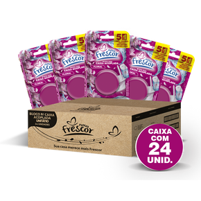 Bloco Sanitário para Caixa Acoplada Floral 45g caixa com 24un