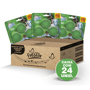 Bloco Sanitário Triplo para Caixa Acoplada Pinho 45g caixa com 24x03