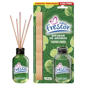 Difusor de Aromas Capim Limão | Varetas | Novo Frescor | 100ml