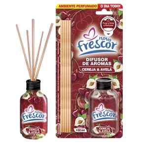 Difusor de Aromas Cereja & Avelã | Varetas | Novo Frescor | 100ml