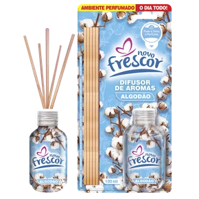 Difusor de Aromas Algodão | Varetas | Novo Frescor | 100ml