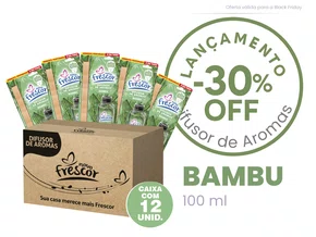 Difusor de Aromas Bambu | Caixa com 12 unidades | 100ml Novo Frescor