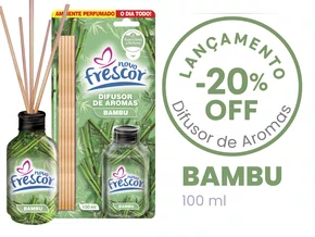 Difusor de Aromas Bambu | Varetas | Novo Frescor | 100ml