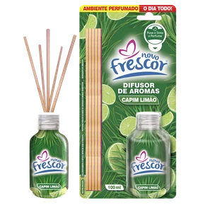 Difusor de Aromas Capim Limão | Varetas | Novo Frescor | 100ml