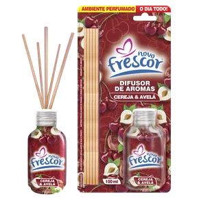 Difusor de Aromas Cereja & Avelã | Varetas | Novo Frescor | 100ml