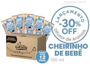 Difusor de Aromas Cheirinho de Bebê | Caixa com 12 unidades | 100ml