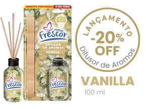 Difusor de Aromas Vanilla | Varetas | Novo Frescor | 100ml