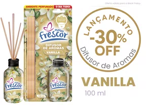 Difusor de Aromas Vanilla | Varetas | Novo Frescor | 100ml