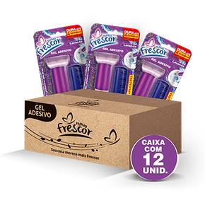 Gel Adesivo Sanitário Lavanda | 4 Aplicações | com Aplicador | 28g | Caixa com 12unidades