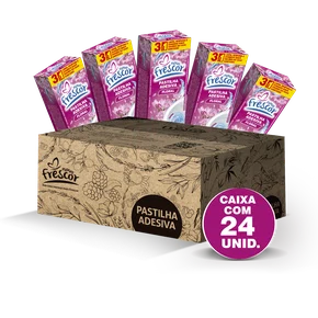 Pastilha Adesiva Sanitária Floral Novo Frescor - Caixa com 24un