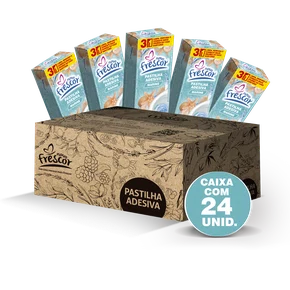 PASTILHA ADESIVA SANITÁRIA MARINE NOVO FRESCOR CAIXA COM 24 UNIDADES