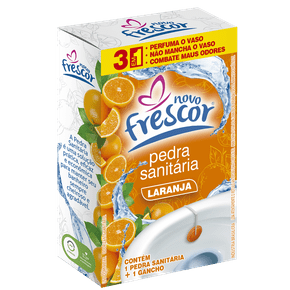 Pedra Sanitária Laranja Caixinha Novo Frescor - 22g unidade